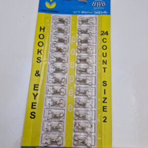 Пришивні гачки для одягу, сріблясті металеві розмір 2