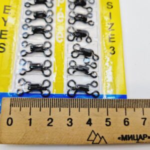 Пришивні гачки для одягу, чорні металеві розмір 3