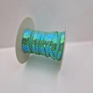 Паєтки на нитці, бірюзові голограмма