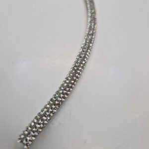 Стразовий шнур силіконовий 4 мм - стрази гематит