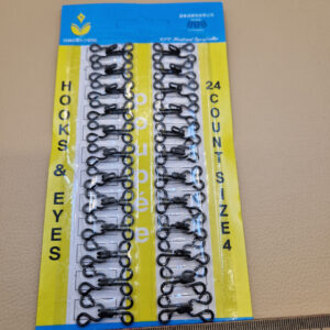 Пришивні гачки для одягу, чорні металеві розмір 4