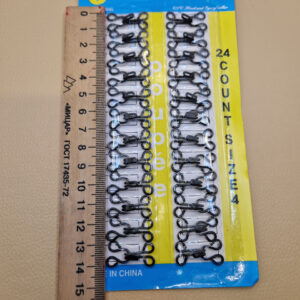 Пришивні гачки для одягу, чорні металеві розмір 4