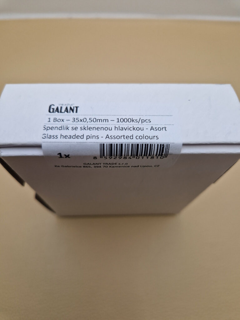 Портновські шпильки galant зі скляною головкою 0,5х35 мм (1000 шт)