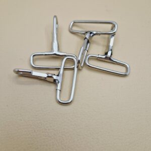 Карабін металевий для сумки 40 мм, нікель