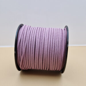 Замшевий шнур плоский бузковий матовий 3 мм