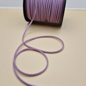 Замшевий шнур плоский бузковий матовий 3 мм