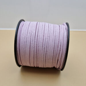 Замшевий шнур плоский бузковий матовий 3 мм