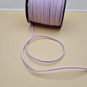 Замшевий шнур плоский бузковий матовий 3 мм