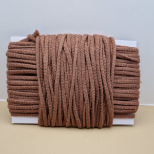 Шнур бавовняний коричневий 5 мм