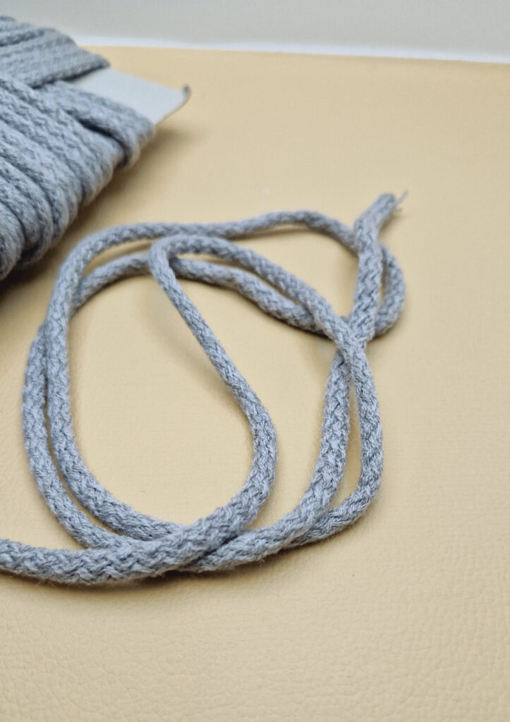 Шнур бавовняний сірий 5 мм