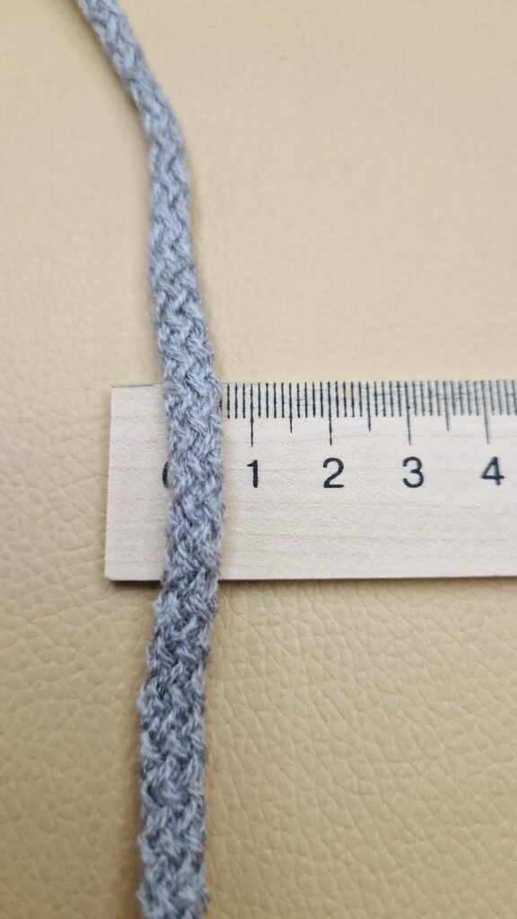 Шнур бавовняний сірий 5 мм