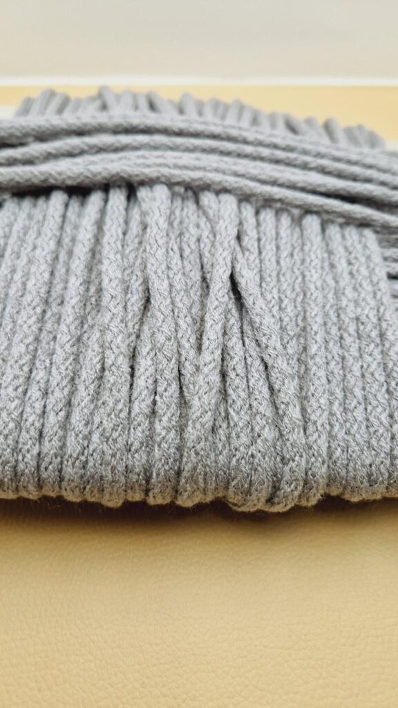 Шнур бавовняний сірий 5 мм