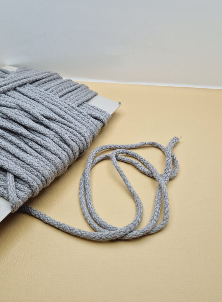 Шнур бавовняний сірий 5 мм