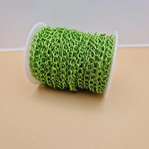 Декоративний ланцюг колір зелений — метал, зелений