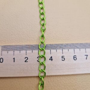 Декоративний ланцюг колір зелений — метал, зелений