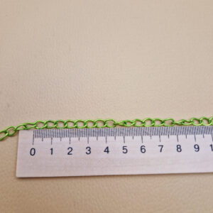 Декоративний ланцюг колір зелений — метал, зелений