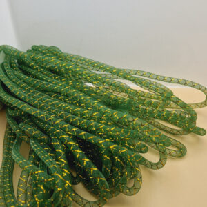 Шнур (регілін-тубуляр) декоративний з люрексом зелений 10 мм, в наявності 7 кольорів