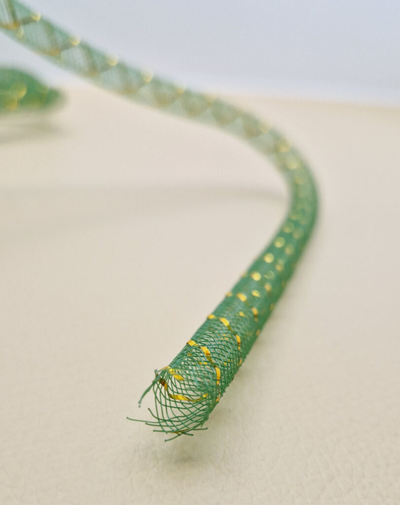 Шнур (регілін-тубуляр) декоративний з люрексом зелений 10 мм, в наявності 7 кольорів