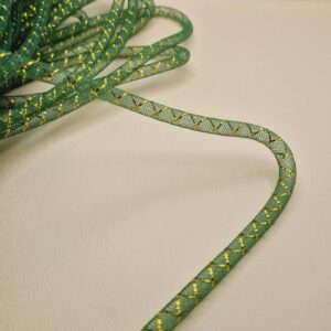 Шнур (регілін-тубуляр) декоративний з люрексом зелений 10 мм, в наявності 7 кольорів