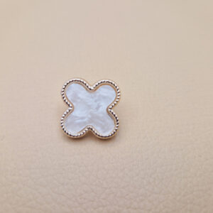 Гудзик на ніжці білий ван кліф (в наявності два розміри) - 2.3 см